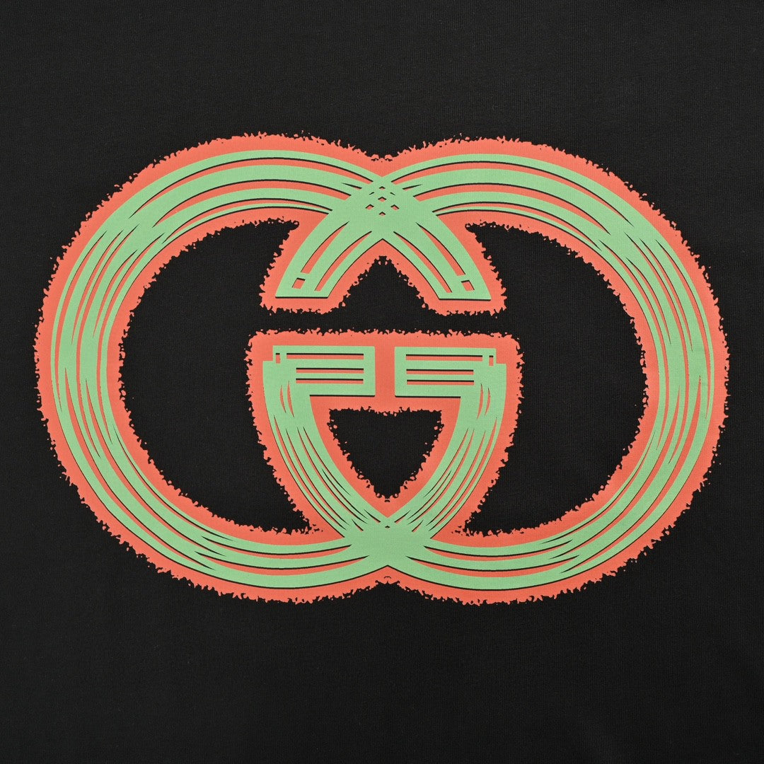 Gucci Multicolor Interlocking G Logo Black T-Shirt - Phantom Kicks