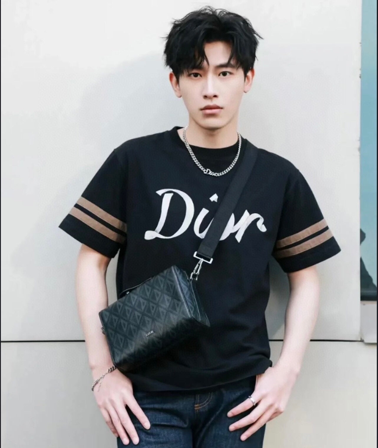 Dior Script Logo T-Shirt (Black) - Phantom Kicks