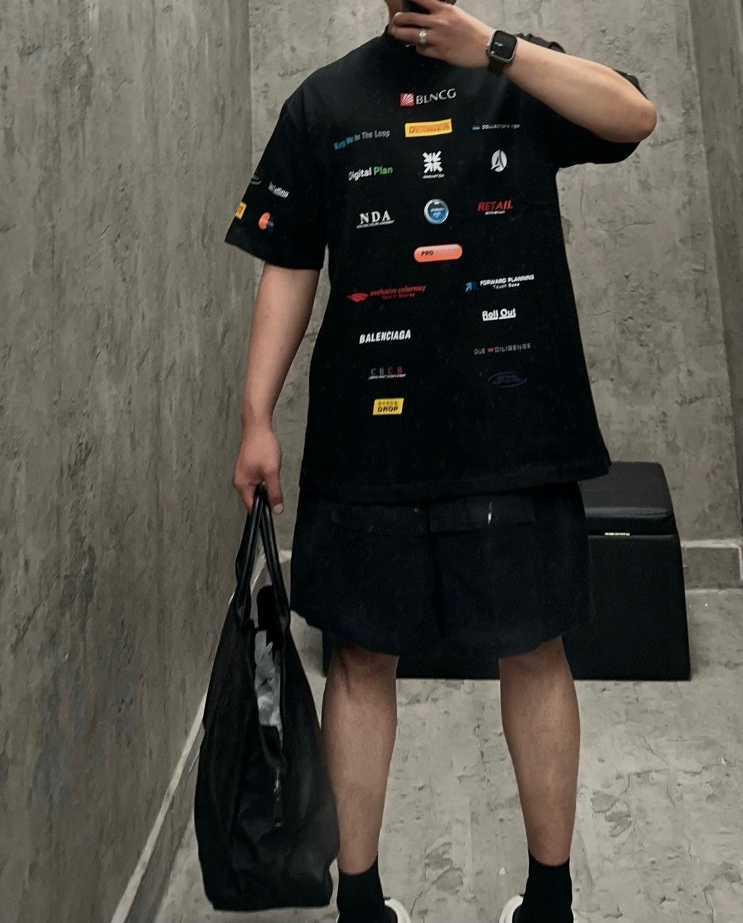 Balenciaga Logo-Print T-Shirt - Phantom Kicks