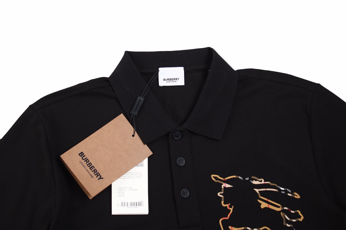 Burberry Embroidered Knight Polo - Black - Phantom Kicks