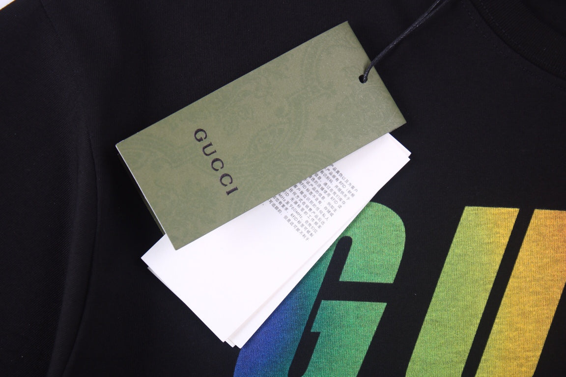 Gucci Rainbow Lightning T-Shirt (Black) - Phantom Kicks