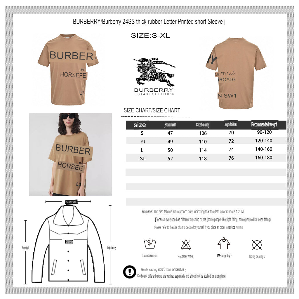 Burberry Beige T-Shirt with Graphic Text - Phantom Kicks