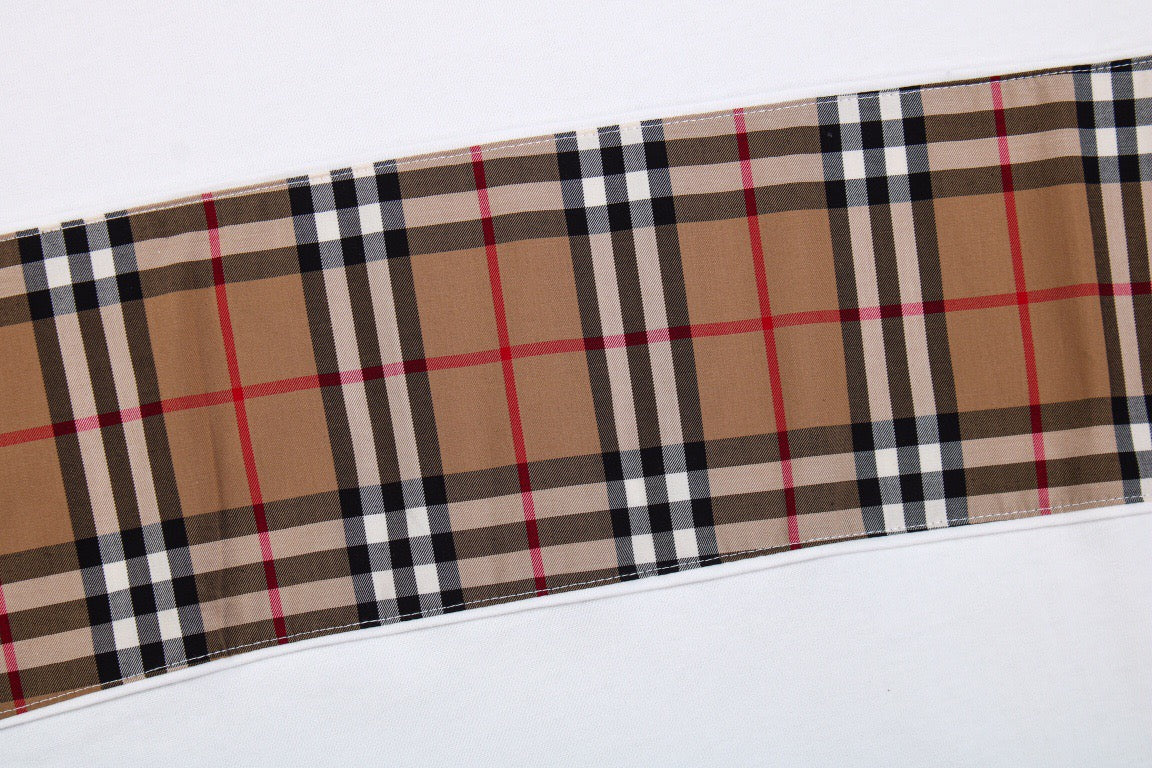 Burberry Check Panel T-Shirt (White) - Phantom Kicks