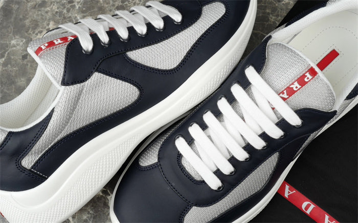 PRADA AMERICA'S CUP LEATHER NAVY SILVER - Phantom Kicks