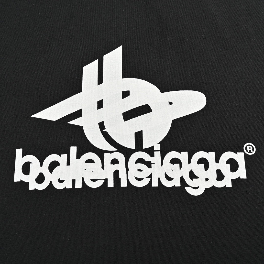 Balenciaga T-Shirt - Overlapping Logo - Phantom Kicks