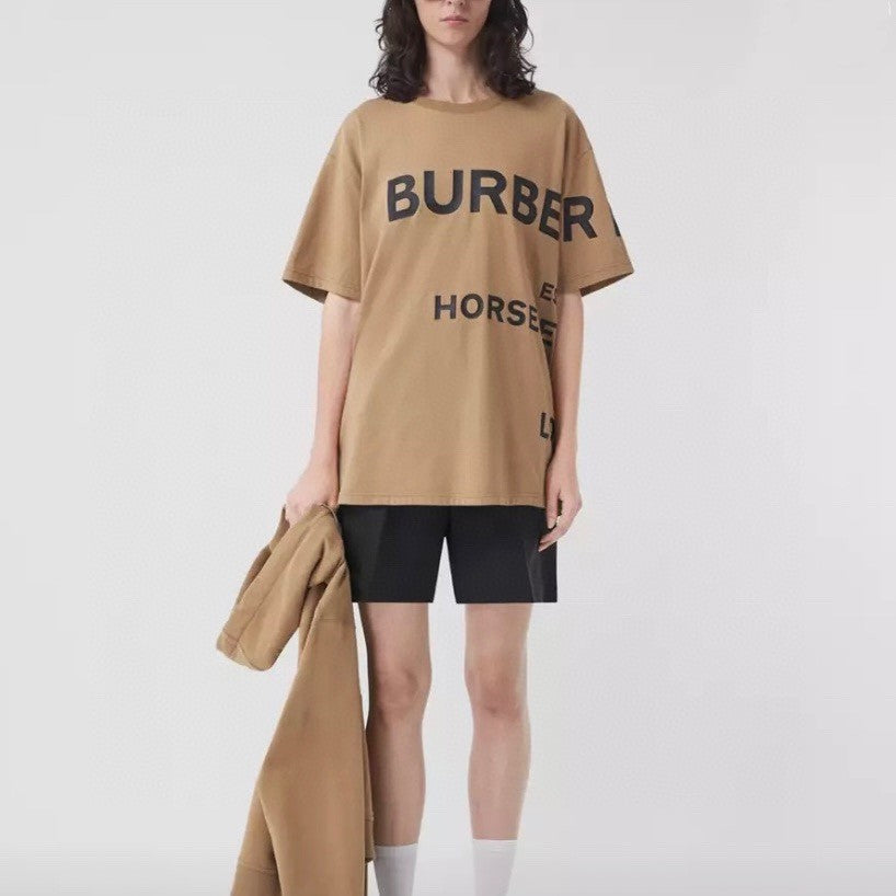 Burberry Beige T-Shirt with Graphic Text - Phantom Kicks