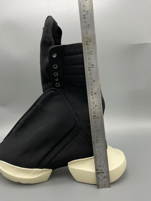 Rick Owens Black High-Top Canvas Boots - Phantom Kicks