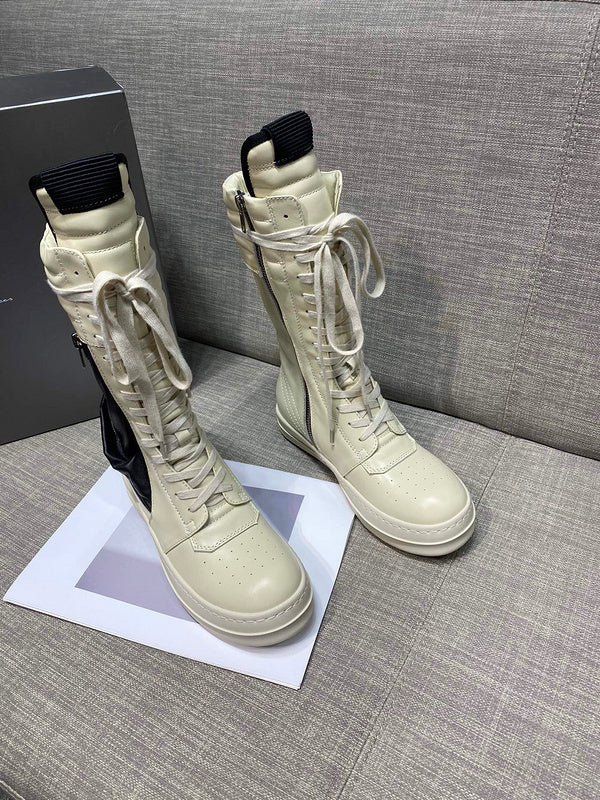 High-Top Leather Combat Boots - Phantom Kicks