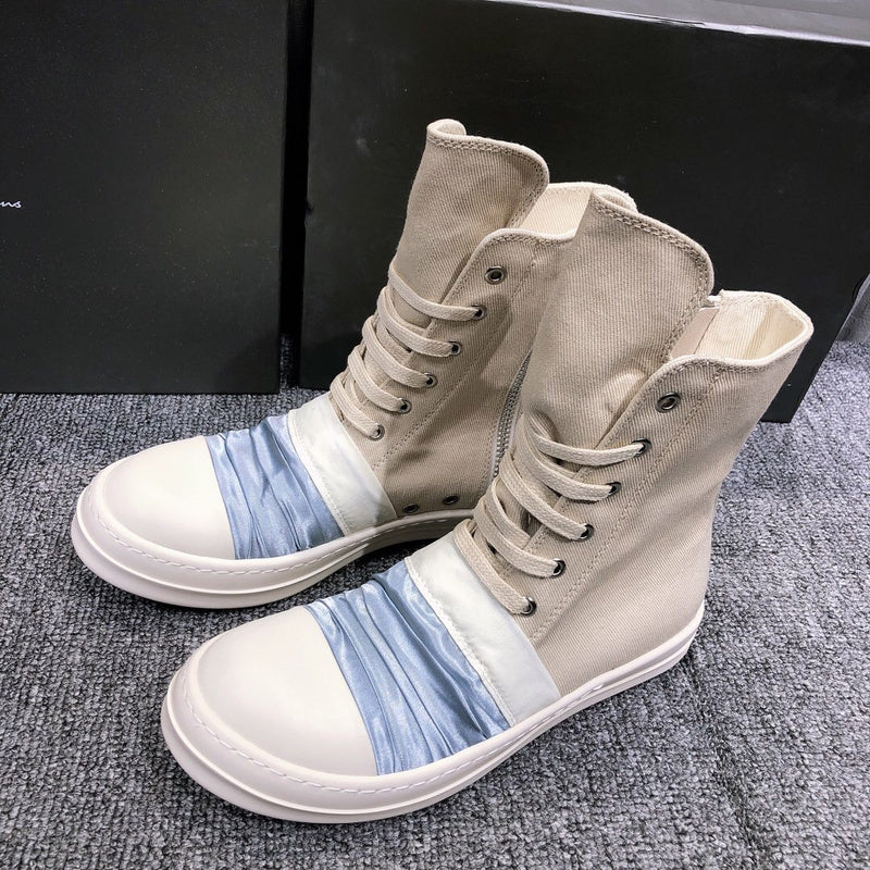 Rick Owens Lace-Up Canvas Boots - Phantom Kicks