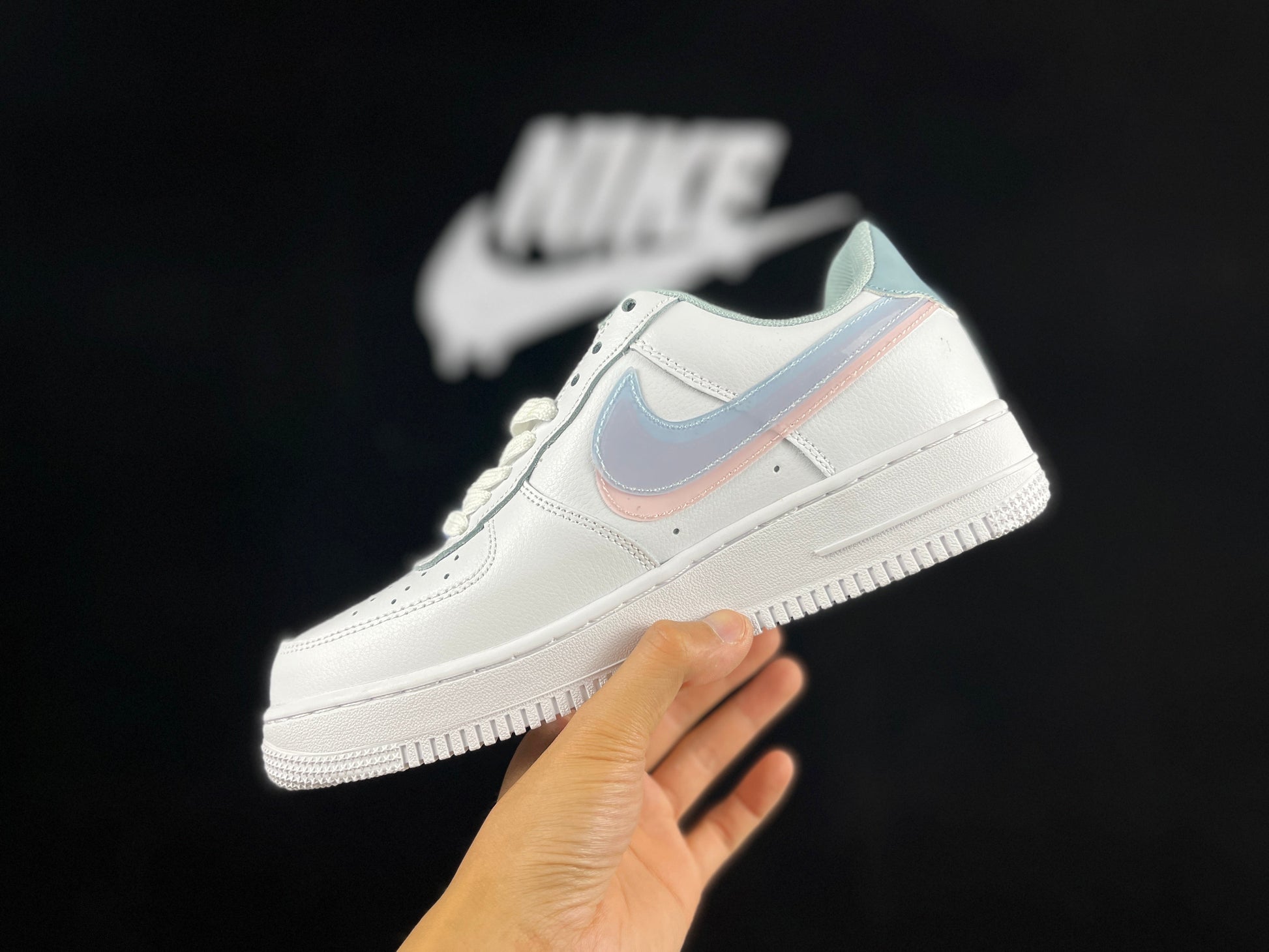 NIKE AIR FORCE 1 "Double Swoosh Peach Pink" - Phantom Kicks