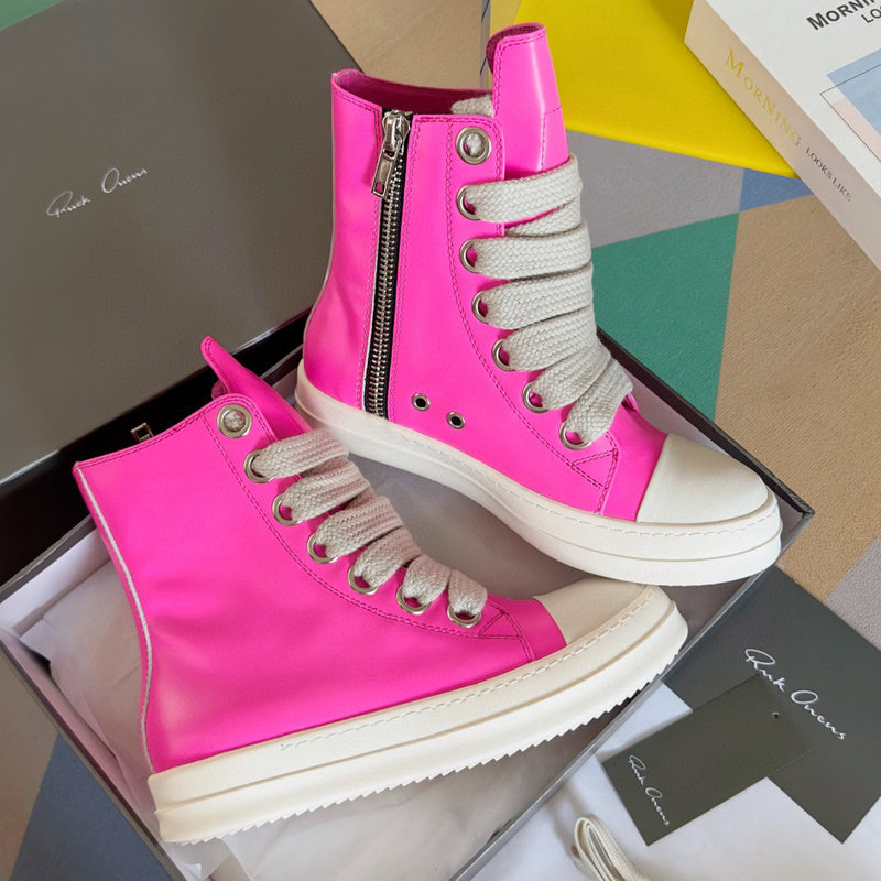 Rick Owens Pink High-Top Sneakers - Phantom Kicks