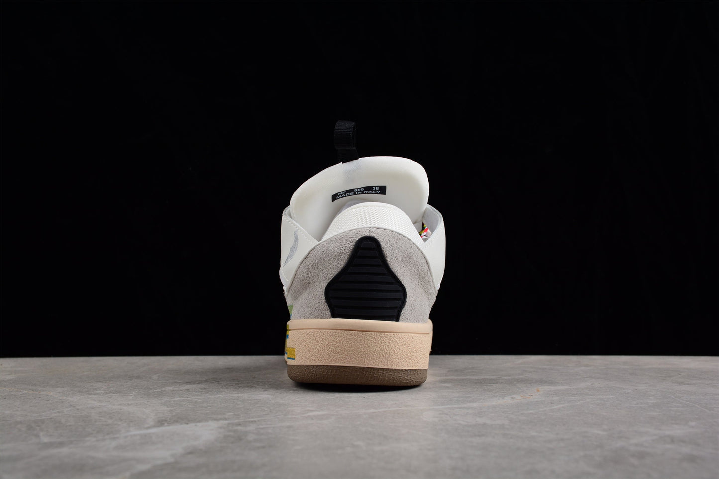 White Low Top Sneakers with Multicolor Laces - Phantom Kicks
