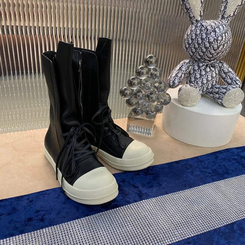 High-Top Leather Combat Boots - Phantom Kicks