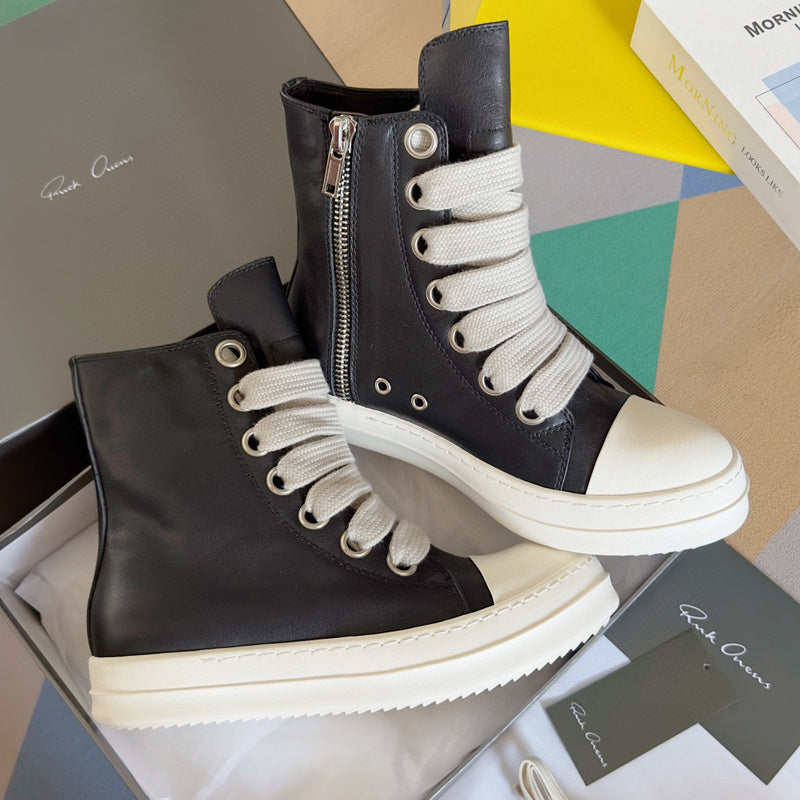 Rick Owens Black High-Top Sneakers - Phantom Kicks