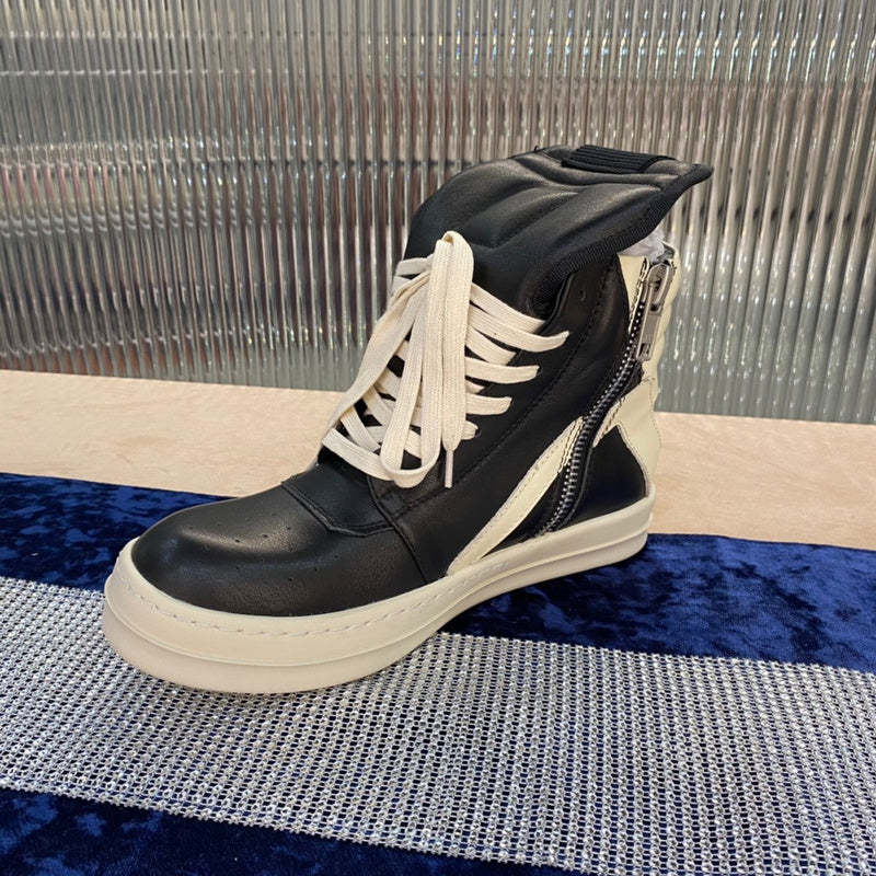 Rick Owens Geobasket Sneakers - Black and White - Phantom Kicks