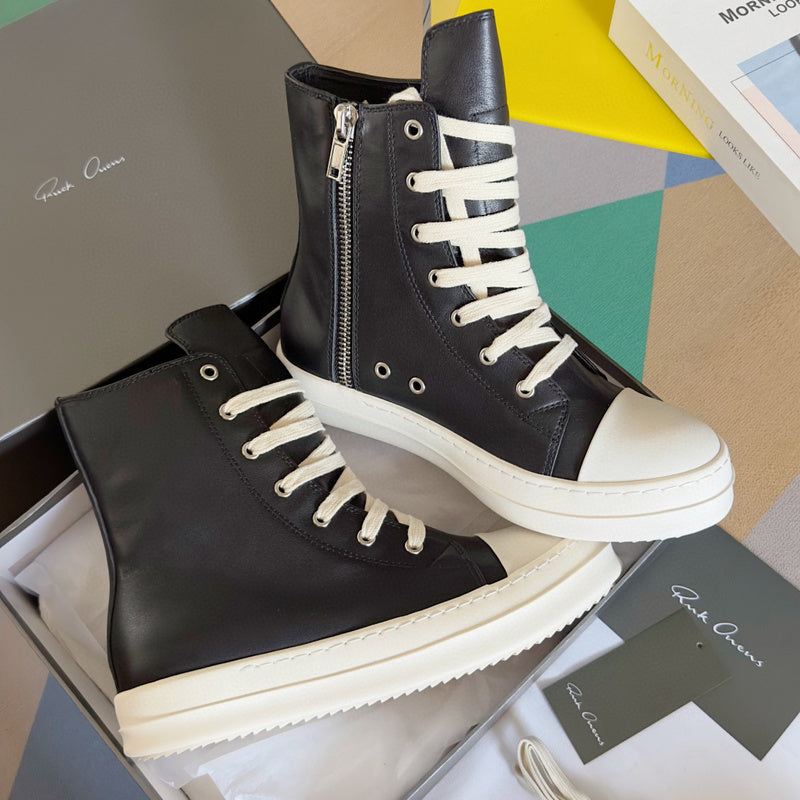 Rick Owens Black High-Top Sneakers - Phantom Kicks