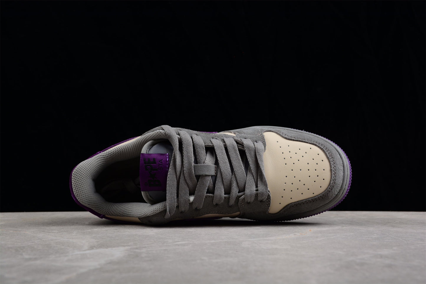 BAPE STA Low-Top Sneakers in Grey and Purple - Phantom Kicks