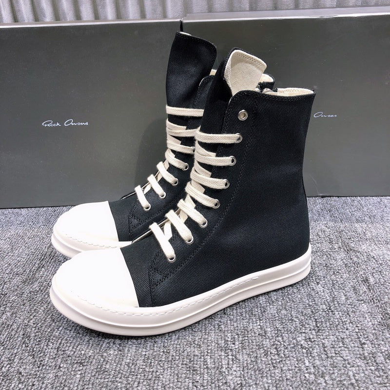 Rick Owens High-Top Canvas Sneakers - Phantom Kicks