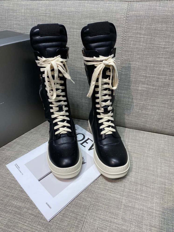 High-Top Leather Lace-Up Boots - Phantom Kicks
