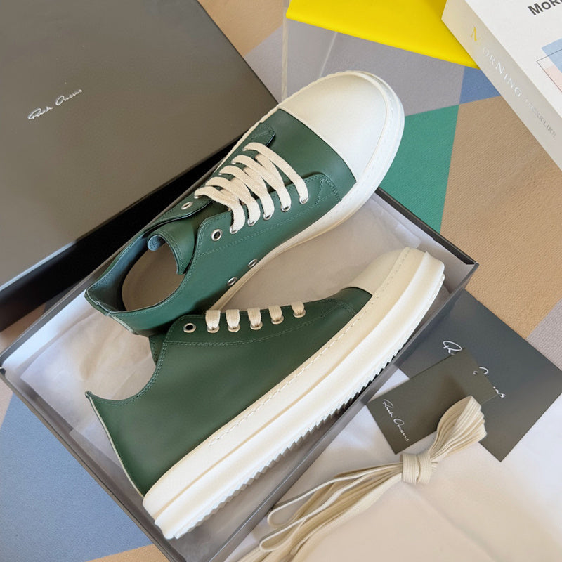 Rick Owens dark green Low-Top Sneakers - Phantom Kicks