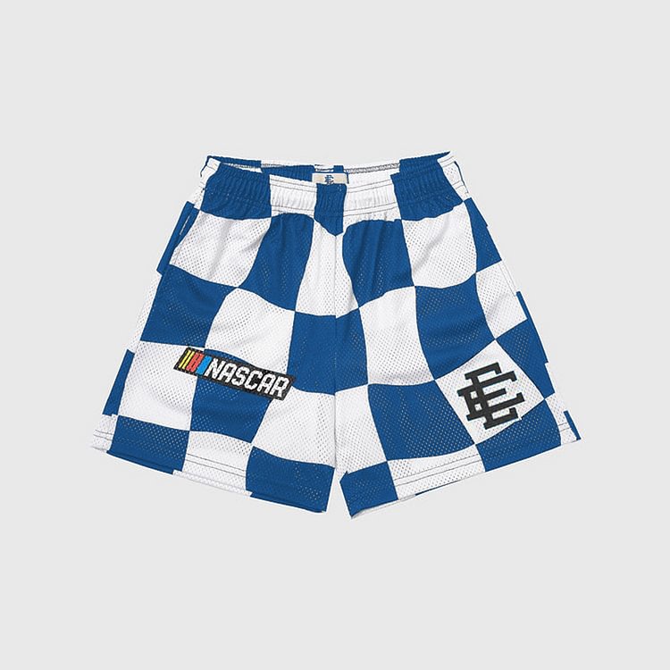 EE Shorts Blue And White Lattice - Phantom Kicks