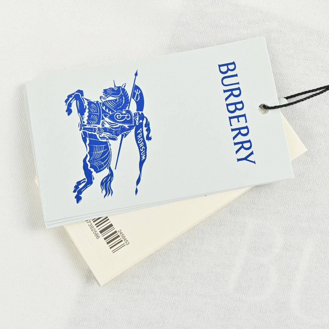 Burberry White T-Shirt with Knight Graphic - Phantom Kicks