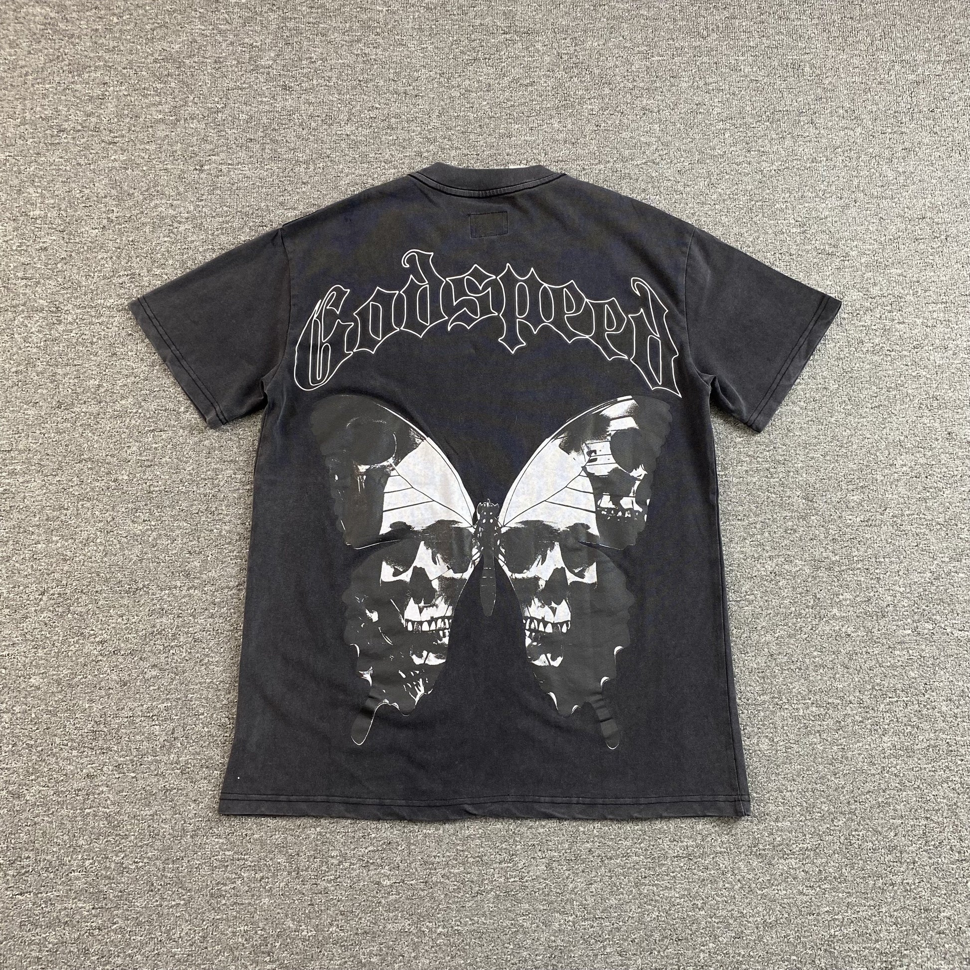 GODSPEED BUTTERFLY EFFECT T-SHIRT WASHED BLACK - Phantom Kicks