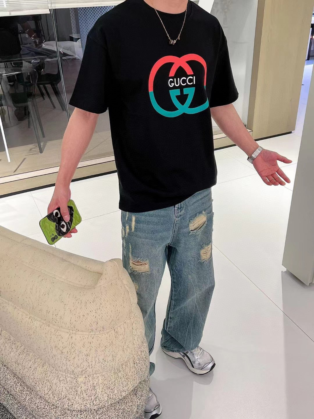 Gucci Interlocking GG Black T-Shirt - Phantom Kicks