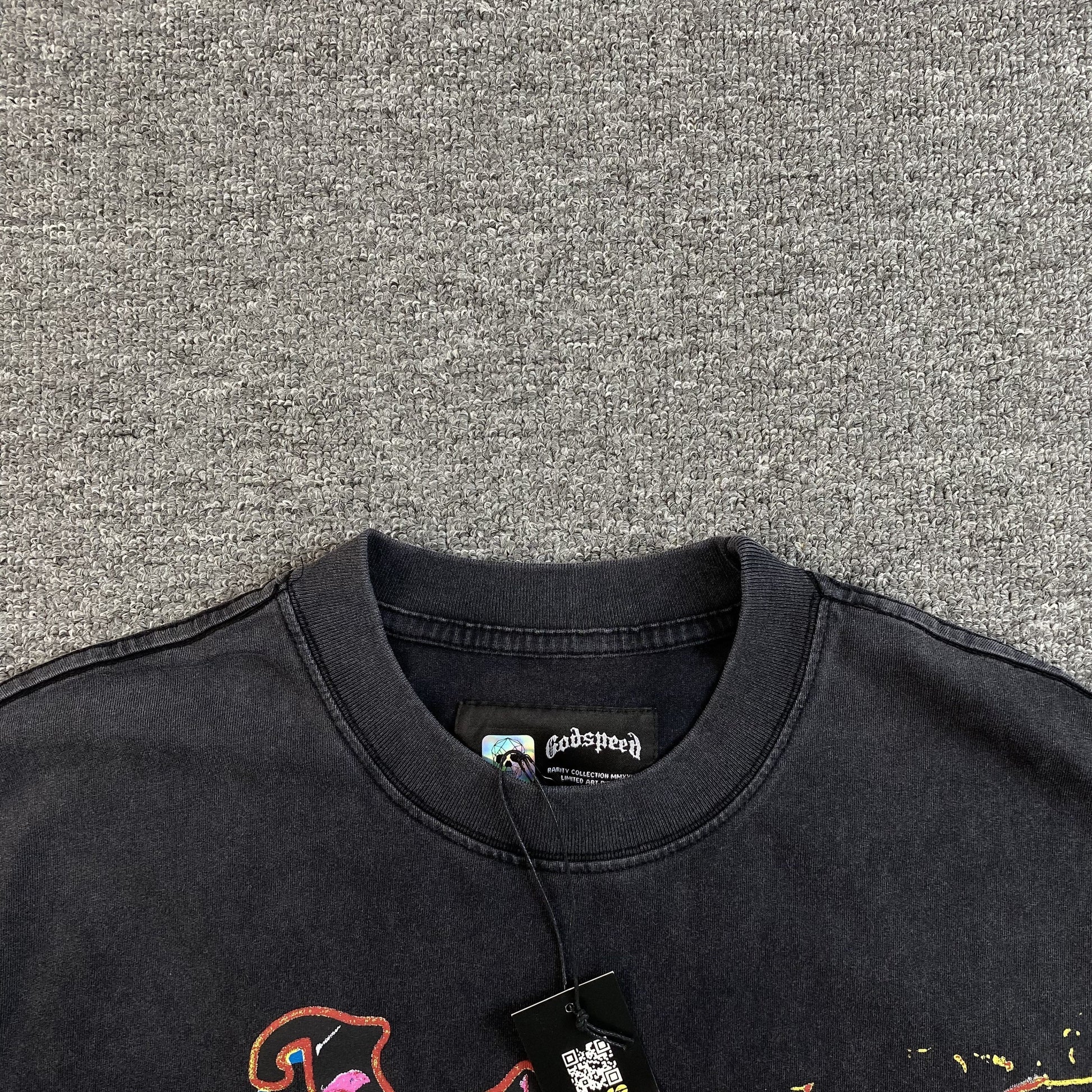 GODSPEED ROCK DREAMS T-SHIRT WASHED BLACK - Phantom Kicks