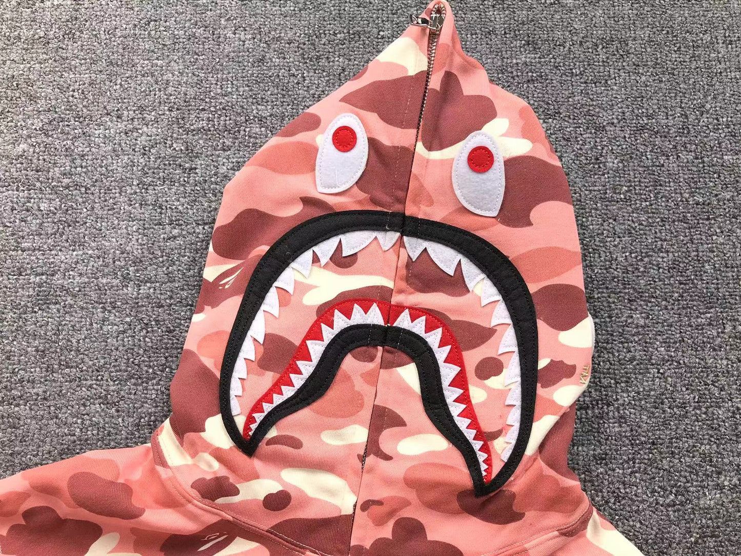 BAPE x BARBIE DOT CAMO SHARK FULL ZIP HOODIE PINK - Phantom Kicks