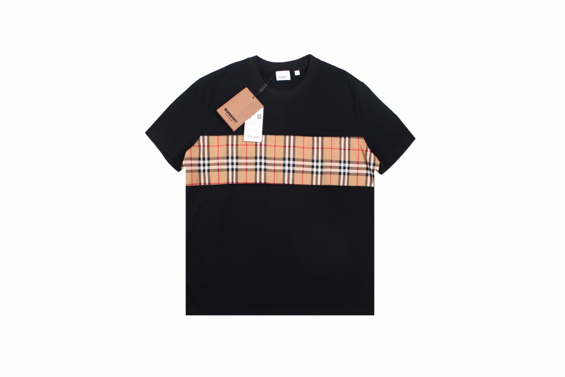 Burberry Check Panel T-Shirt (Black) - Phantom Kicks