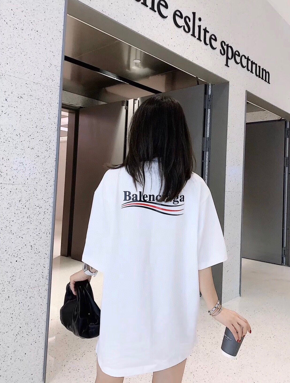 Balenciaga Wave Logo T-Shirt (White) - Phantom Kicks
