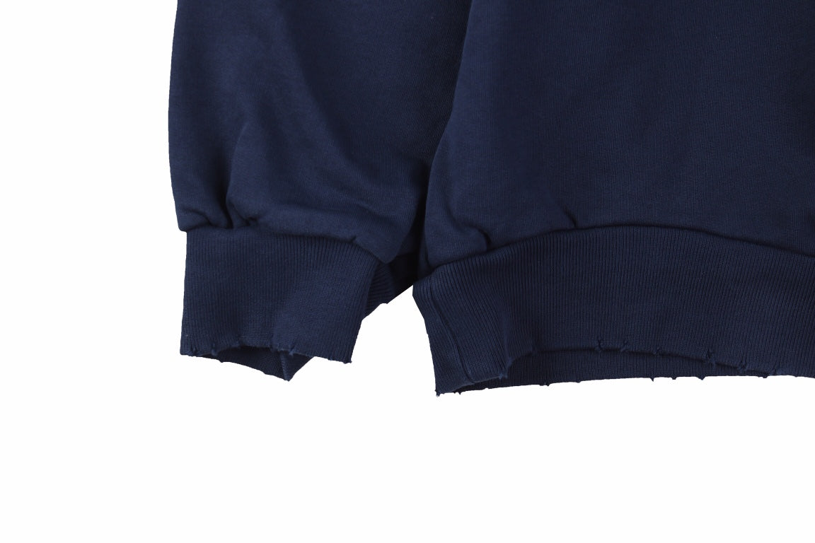 Balenciaga Navy Blue Crewneck - Phantom Kicks