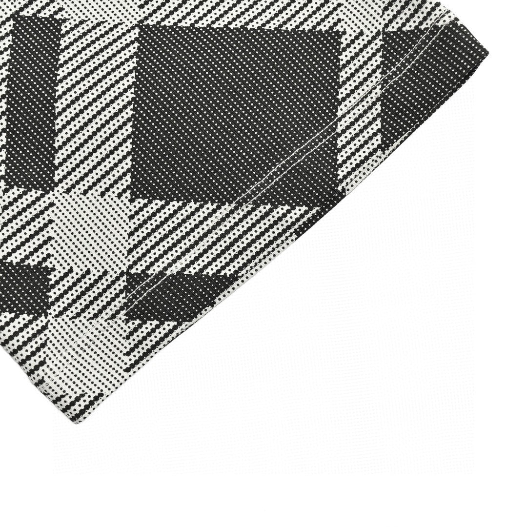 Burberry Geometric Check Polo Shirt (Black and White) - Phantom Kicks