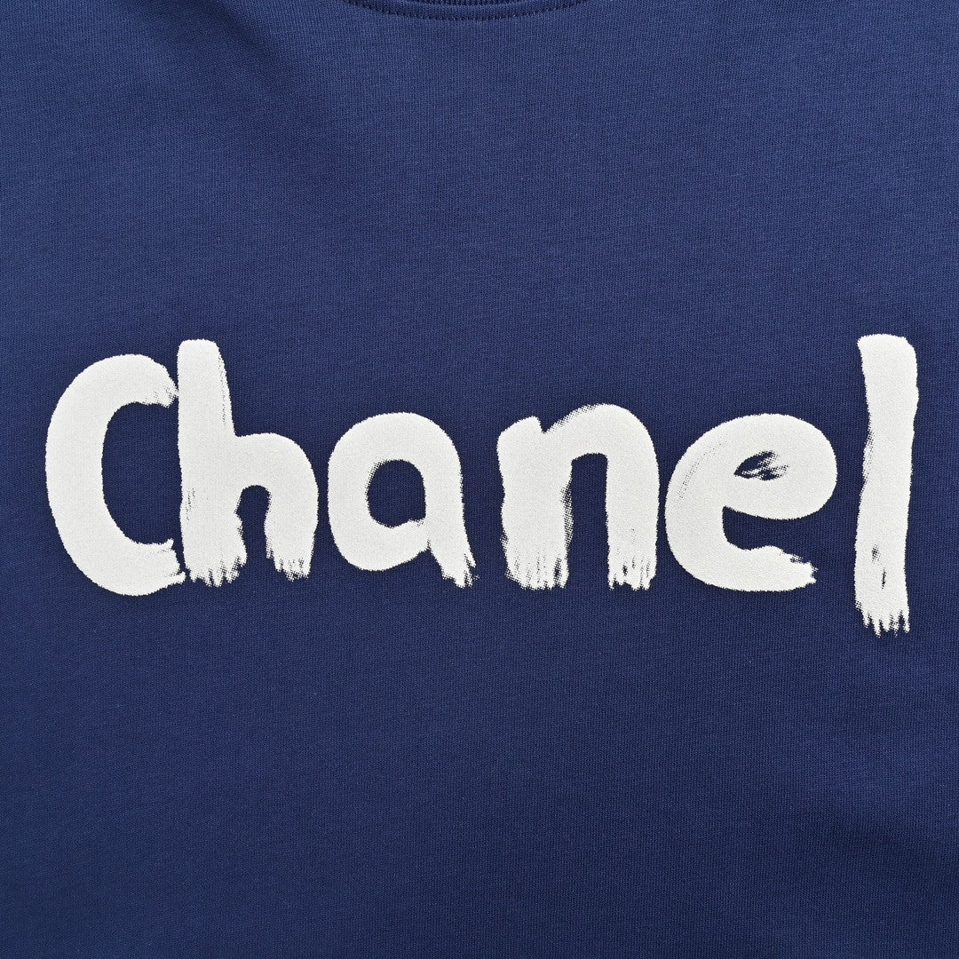 Chanel Logo T-Shirt (Navy Blue) - Phantom Kicks