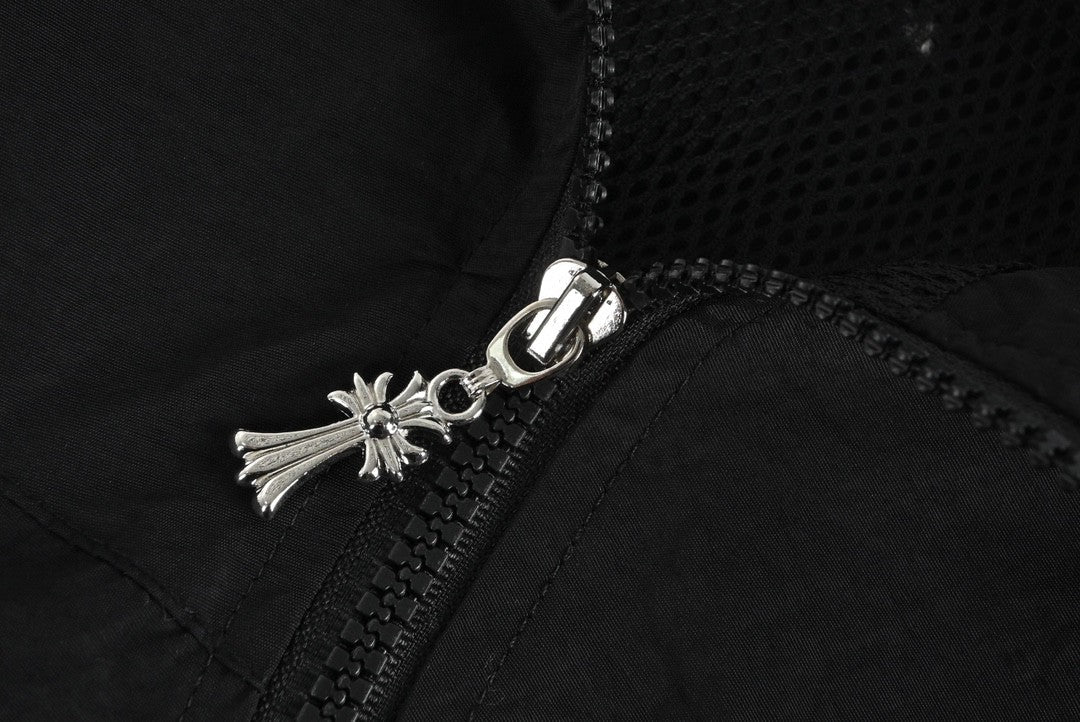 CHROME HEARTS ASYMMETRICAL ZIP HOODIE BLACK - Phantom Kicks