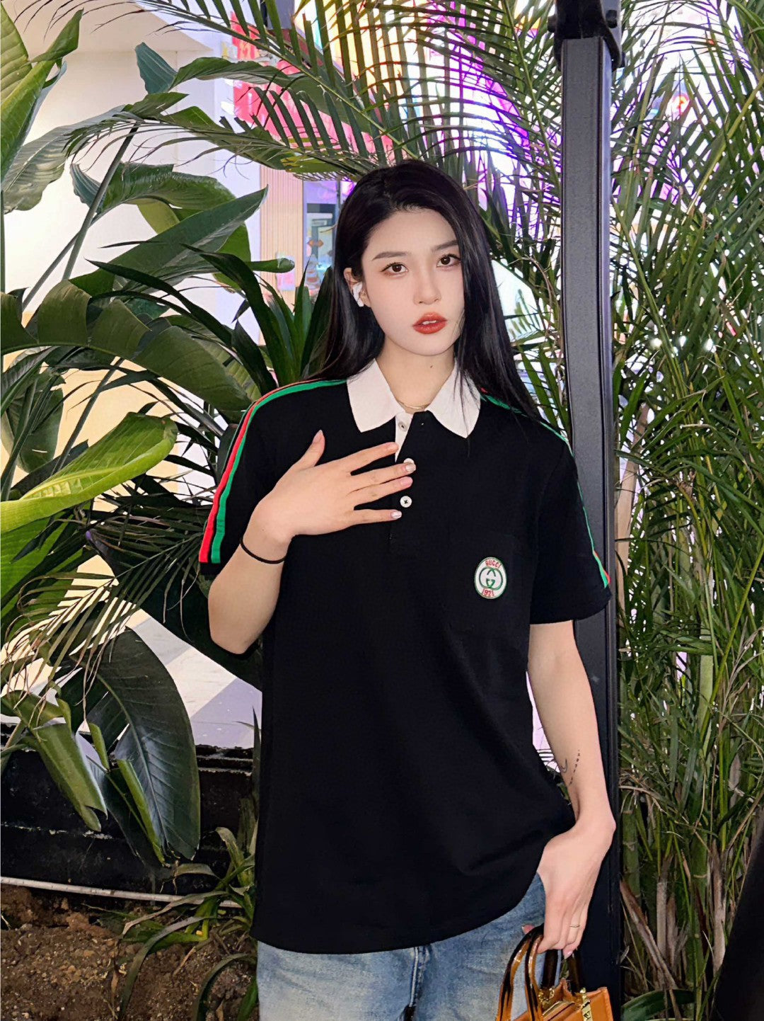 Gucci Stripe Sleeve Polo Shirt - Phantom Kicks
