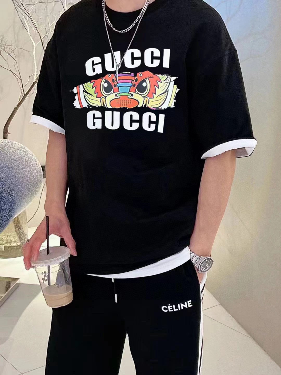 Gucci Graphic T-Shirt (Black) - Phantom Kicks
