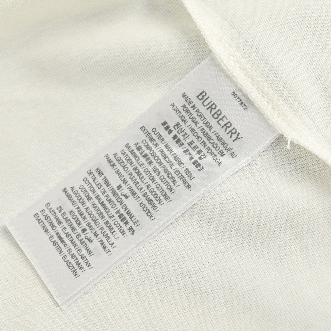 Burberry White T-Shirt with Blue Design - Phantom Kicks