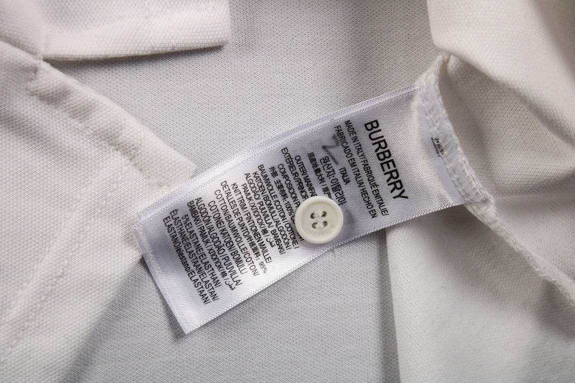 Burberry Embroidered Knight Polo - White - Phantom Kicks