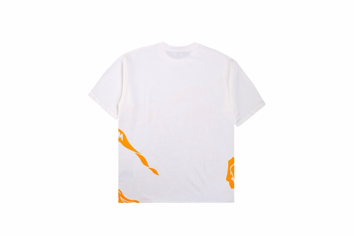 Burberry Knight Print T-Shirt - White and Orange - Phantom Kicks