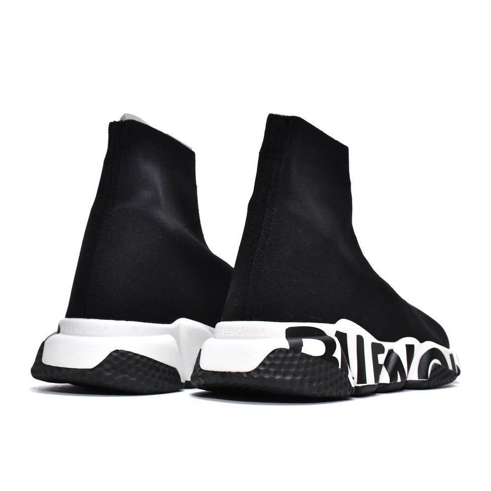 BALENCIAGA SPEED GRAFFITI TRAINER x BLACK WHITE - Phantom Kicks