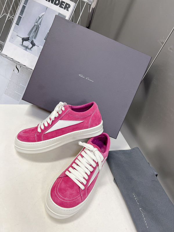 Rick Owens Low-Top Sneakers - Pink Suede - Phantom Kicks