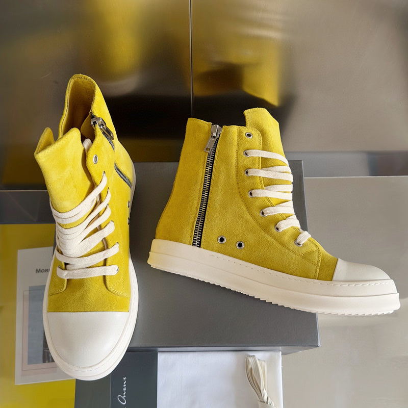 Rick Owens Yellow High-Top Sneakers - Phantom Kicks