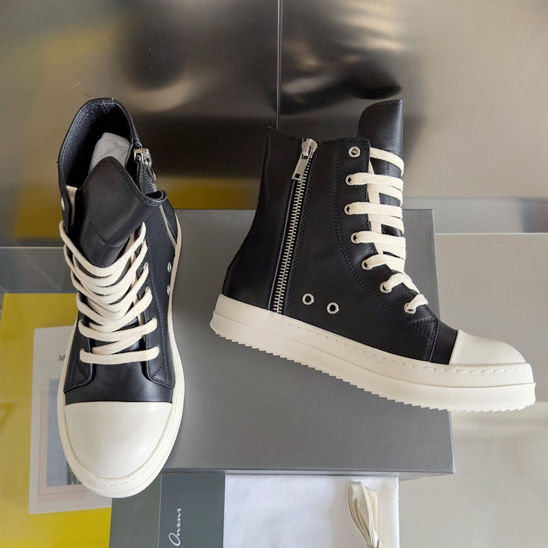 Rick Owens Black High-Top Sneakers - Phantom Kicks