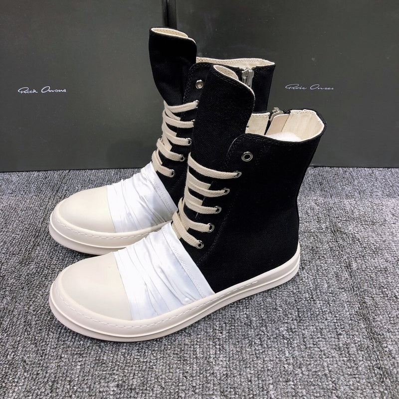 Rick Owens Lace-Up Canvas Boots - Phantom Kicks
