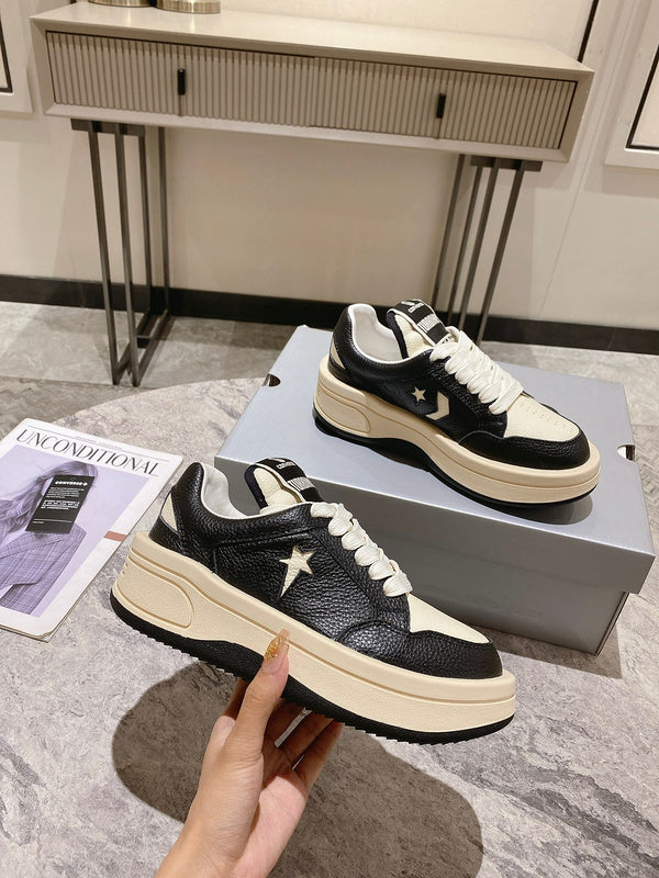 Golden Goose Cream and Black Star Sneakers - Phantom Kicks