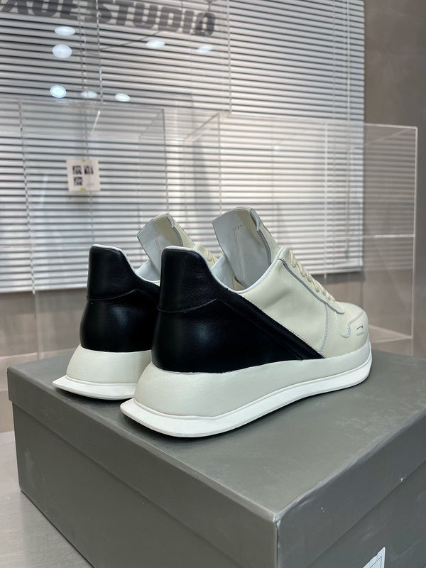 Two-Tone Black Accent Sneakers - Phantom Kicks