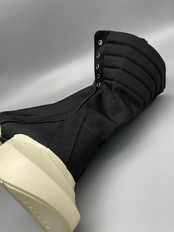 Rick Owens Black High-Top Canvas Boots - Phantom Kicks