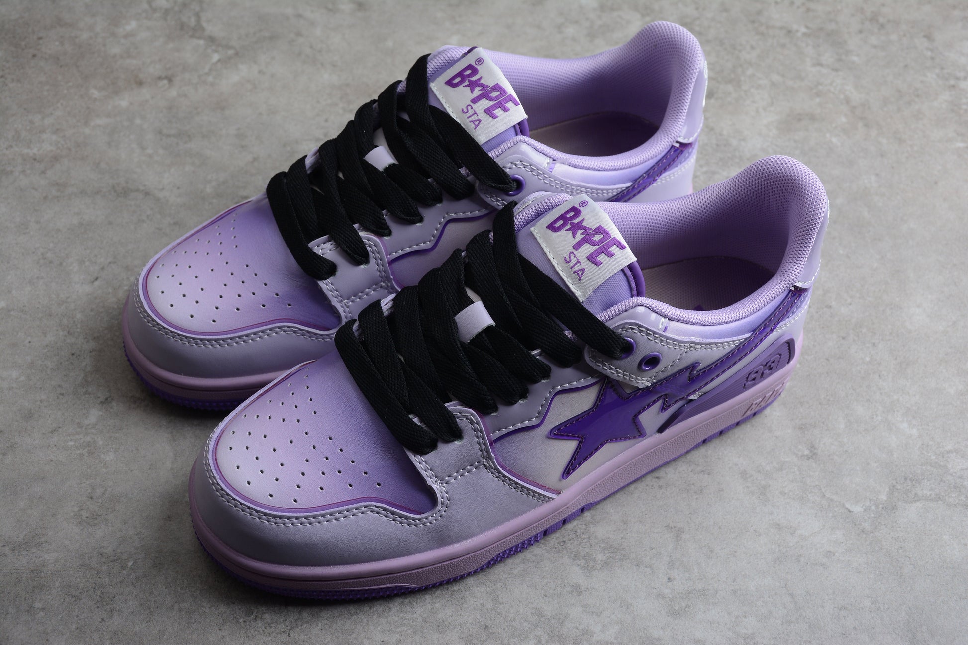 BAPE STA Low-Top Purple Gradient Sneakers - Phantom Kicks